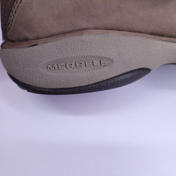 Merrell Primo Moc II Coffee Brown Nubuck Leather Womens Slip-On Comfort Size 7.5 - Picture 12 of 15